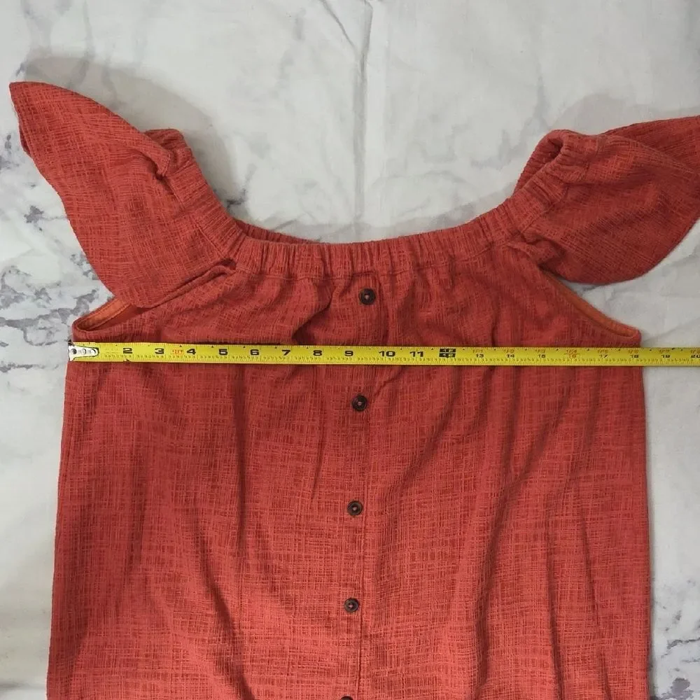 Madewell Terracotta Button-Front Dress - Picture 3 of 6